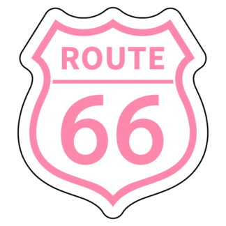 Route 66 Sticker (Pink)